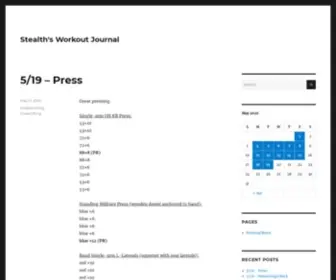 Strengthandbody.com(Stealth's Workout Journal) Screenshot