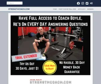 Strengthcoach.com(Strength Coach.com Strength and Conditioning Sports Training Information from Mike Boyle) Screenshot