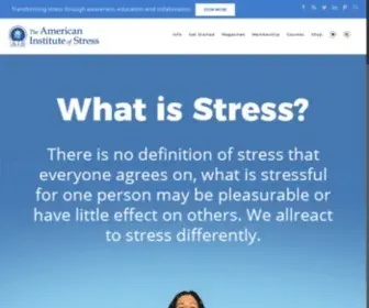 Stress.org(American Institute of Stress) Screenshot