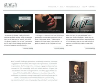 Stretchforgrowth.com(Insights for business leadership development and change management) Screenshot