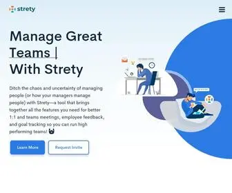 Strety.com(All-in-One Performance Management Platform) Screenshot