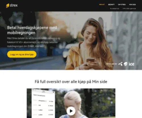 Strex.com(Betal hverdagskjøpene dine med mobilregningen) Screenshot