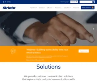 Striata.com(Digital Customer Communications Management) Screenshot