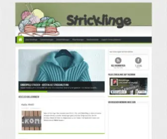 Stricklinge.de( Inges Anleitungen zum Stricken) Screenshot