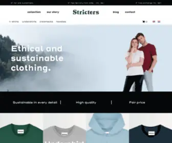 Stricters.com(Shop ethical and sustainable clothing) Screenshot