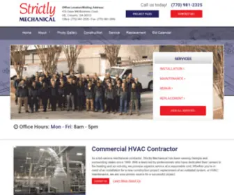 Strictlymechanical.com(Commercial HVAC Contractor) Screenshot