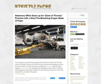 Strictlypaper.com(Highlighting interesting projects involving paper) Screenshot
