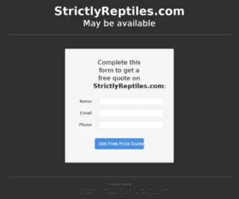 Strictlyreptiles.com(Strictly Reptiles) Screenshot