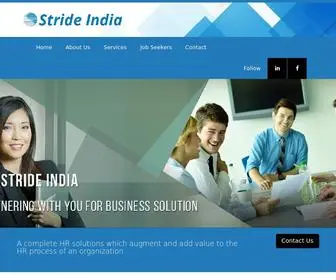 Stride-India.net(A complete HR solutions which augment and add value to the HR process of an organization) Screenshot