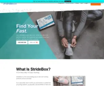 Stridebox.com(The Best Subscription Box For Runners) Screenshot