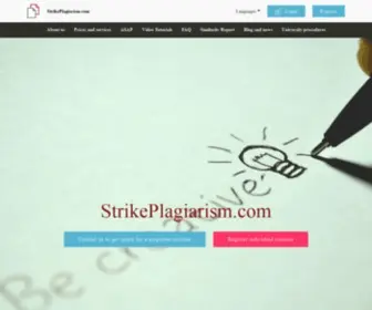 Strikeplagiarism.com(Strikeplagiarism) Screenshot