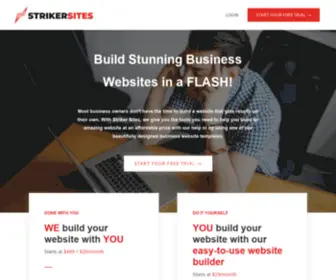 Strikersites.com(Striker Sites DIY Website Builder and Done With You Web Design Services) Screenshot