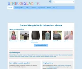 Strikkeglad.dk(Gratis strikkeopskrifter) Screenshot