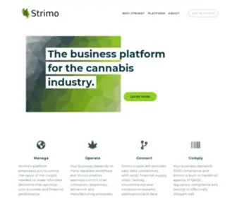Strimo.net(The Business Platform for the Cannabis Industry) Screenshot