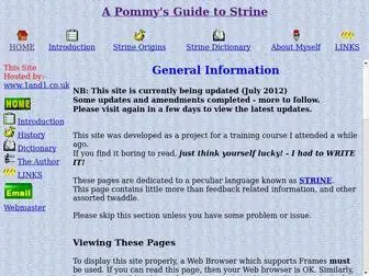 Strine.org.uk(A Guide to Strine (for Pommy's)) Screenshot