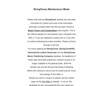 Stringtunes.com(Maintenance Mode) Screenshot