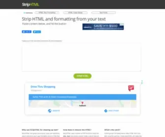 Striphtml.com(Online HTML Stripper) Screenshot