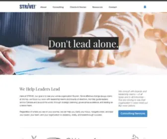 Strive.com(Leadership & Governance Development) Screenshot