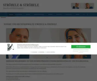 Stroebele-Rechtsanwalt.de(Notare und Rechtsanwälte Ströbele & Ströbele) Screenshot