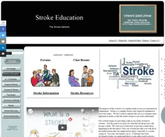 Strokeeducation.info(Everything you ever wanted to know about stroke. Topics include an A) Screenshot