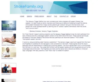 Strokefamily.org(Sensory Trigger Method Speech Practice Kits and online coaching. Award) Screenshot