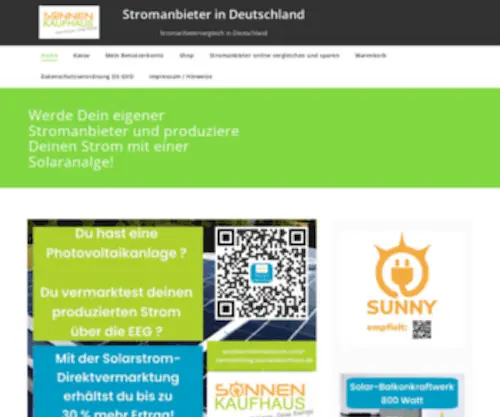 Stromanbieter-IN-Deutschland.de(Stromanbieter online vergleichen und sparen) Screenshot