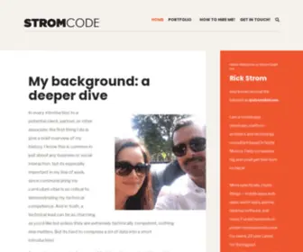 Stromcode.com(Freelance Santa Monica mobile app and software developer Rick Strom) Screenshot