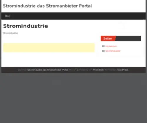 Stromindustrie.de(Stromindustrie das Stromerzeuger Portal) Screenshot
