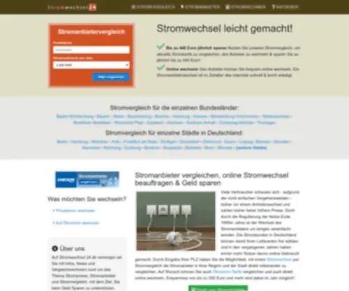 Stromwechsel-24.de(Stromtarife & Stromanbieter im Vergleich) Screenshot