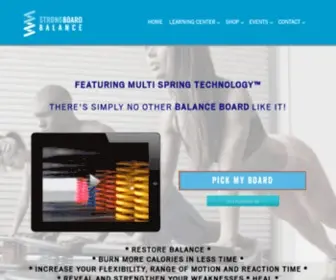 Strongboardbalance.com(A balance board so innovative it will change the way you workout) Screenshot