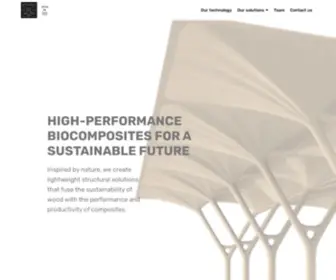 Strongbyform.com(HIGH-PERFORMANCE BIOCOMPOSITES) Screenshot