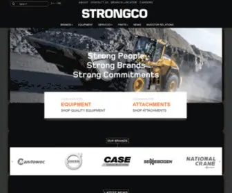 Strongco.com(Construction Equipment Companies) Screenshot