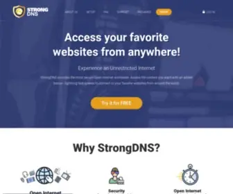 Strongdns.com(StrongDNS allows you to use your favorite services like Sling TV) Screenshot
