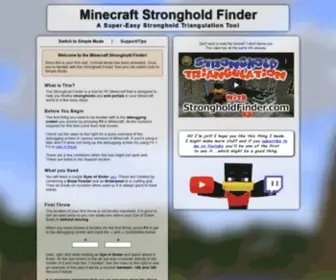 Strongholdfinder.com(Minecraft Stronghold Finder) Screenshot