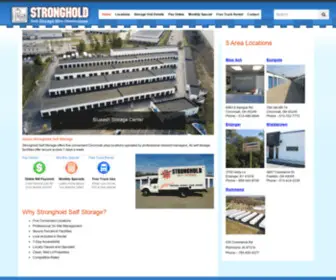 Strongholdstorage.com(Mini Warehouses) Screenshot