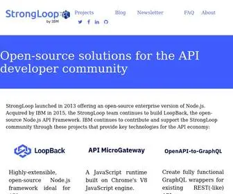 Strongloop.com(Open-source solutions for the API developer community) Screenshot