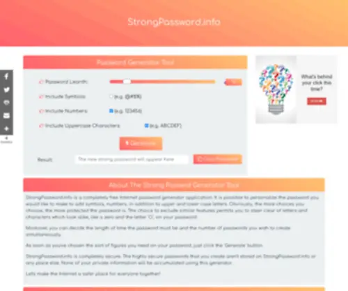 Strongpassword.info(Strong Password Generator) Screenshot
