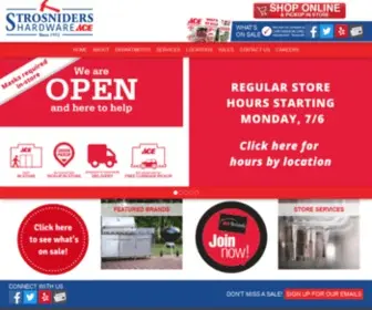 Strosniders.com(Strosniders Hardware Stores) Screenshot