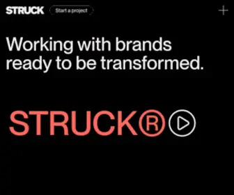 Struck.com(A modern agency for evolutionary brands) Screenshot