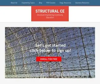 Structuralce.com(Structural Engineering Continuing Education) Screenshot