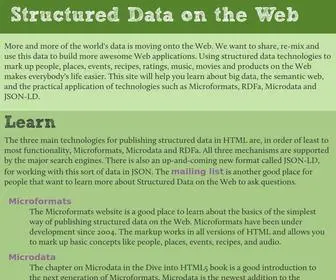 Structured-Data.org(Structured Data on the Web) Screenshot