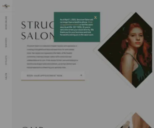 Structuresalon.com(Structure Salon) Screenshot