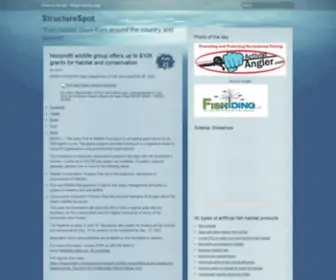 Structurespot.com("Fish habitat news from around the country and beyond"StructureSpot) Screenshot