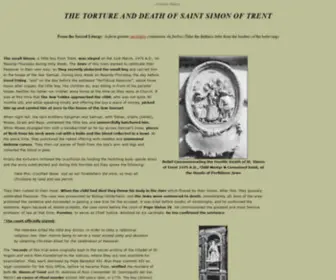 Stsimonoftrent.com(Simon of Trent) Screenshot