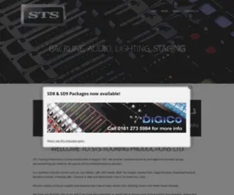 STstouring.co.uk(STS Touring Productions Ltd) Screenshot