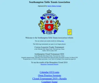 Stta.co.uk(Southampton Table Tennis League) Screenshot