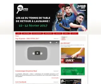 Sttopen.ch(DHS SWISS TABLE TENNIS OPEN LAUSANNE) Screenshot