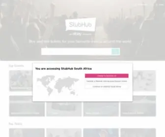 Stubhub.co.za(Stubhub) Screenshot