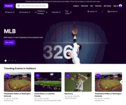 Stubhub.com(Buy sports) Screenshot