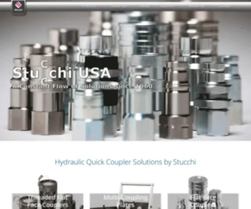 Stucchiusa.com(Hydraulic Quick Coupler Solutions for Rigorous Applications) Screenshot